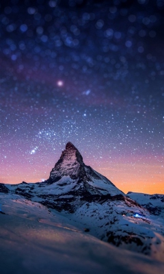 Mountain At Night screenshot #1 240x400