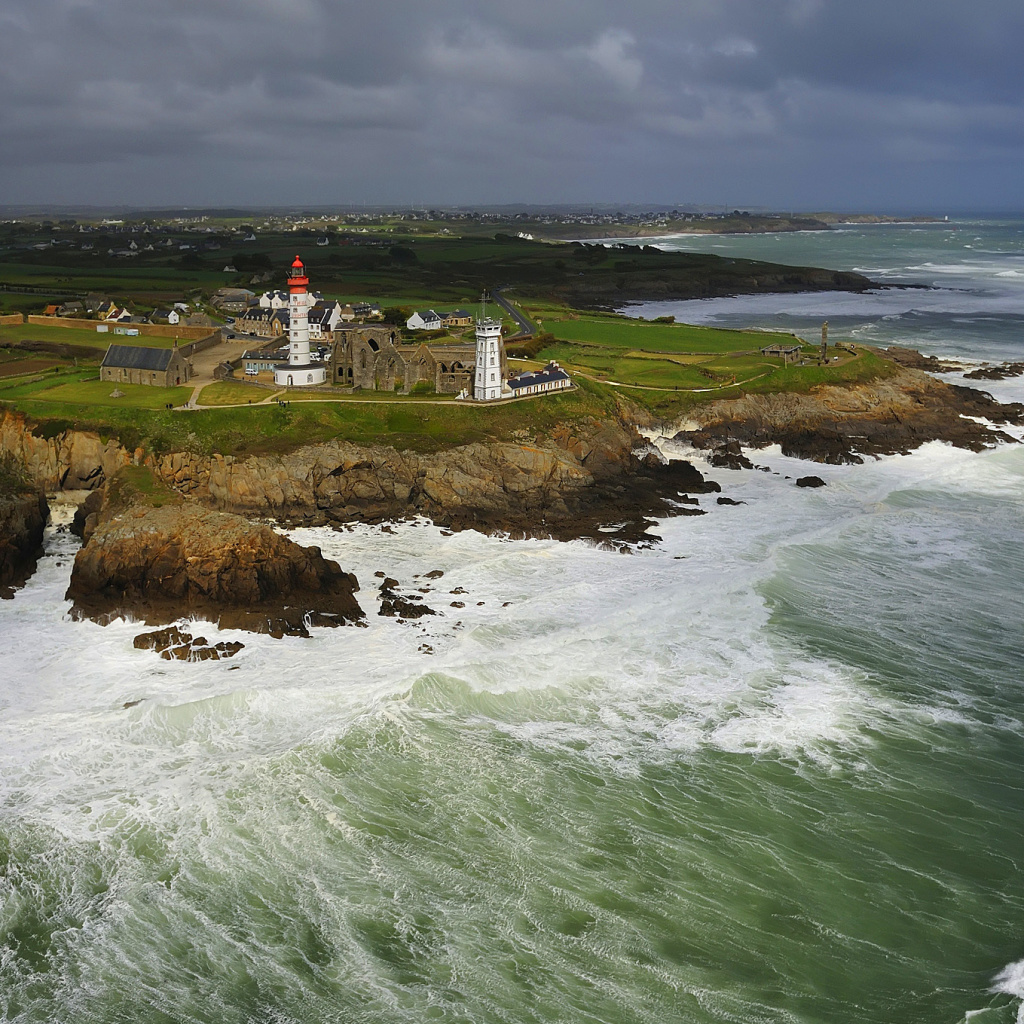 Fondo de pantalla Lighthouse on the North Sea 1024x1024