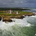 Fondo de pantalla Lighthouse on the North Sea 128x128
