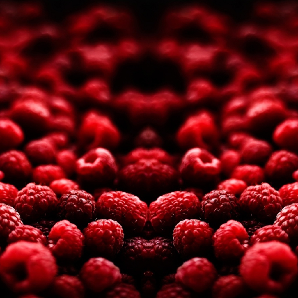 Fondo de pantalla Red Raspberries 1024x1024