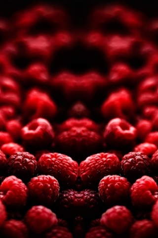 Fondo de pantalla Red Raspberries 320x480