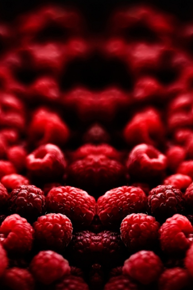 Red Raspberries wallpaper 640x960