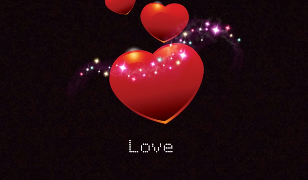 Screenshot №1 pro téma Sparkling Hearts 1024x600