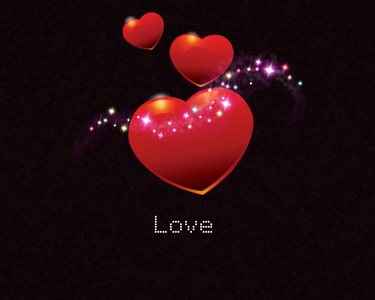 Screenshot №1 pro téma Sparkling Hearts 1280x1024