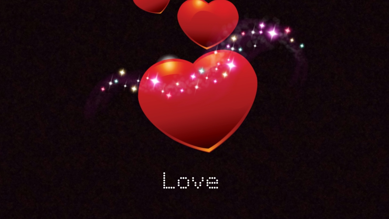 Screenshot №1 pro téma Sparkling Hearts 1280x720