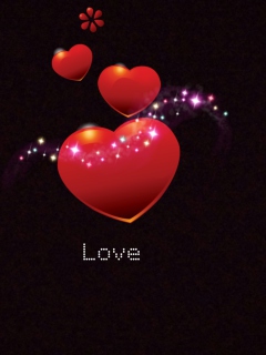 Screenshot №1 pro téma Sparkling Hearts 240x320