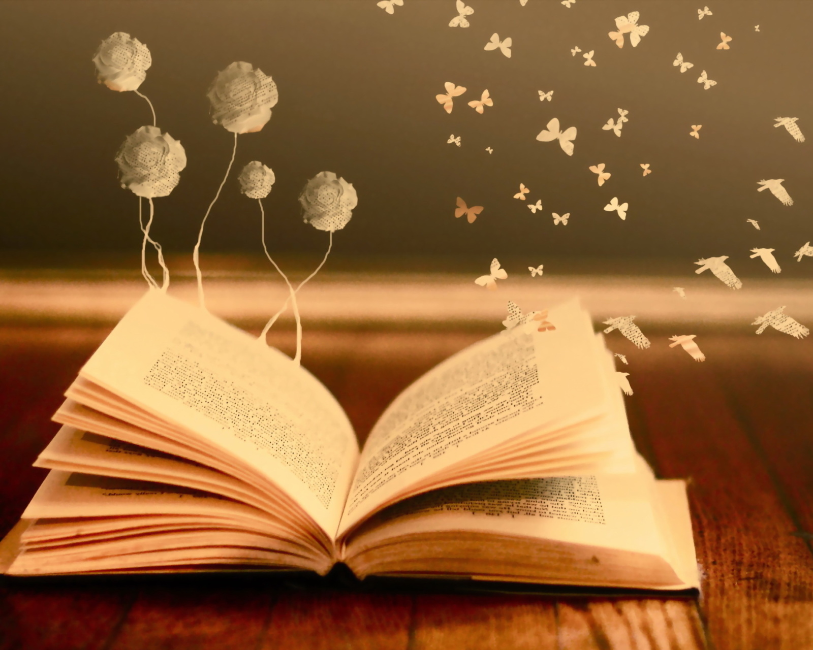 Books Fairy Butterflies wallpaper 1600x1280