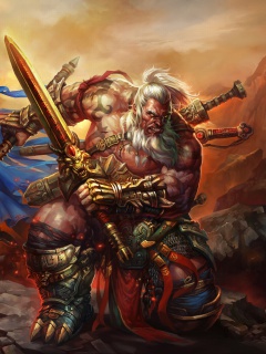 Sfondi Barbarian - Diablo III 240x320
