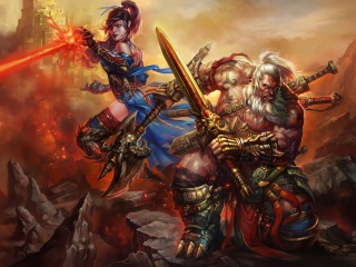 Barbarian - Diablo III wallpaper 320x240