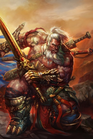 Das Barbarian - Diablo III Wallpaper 320x480