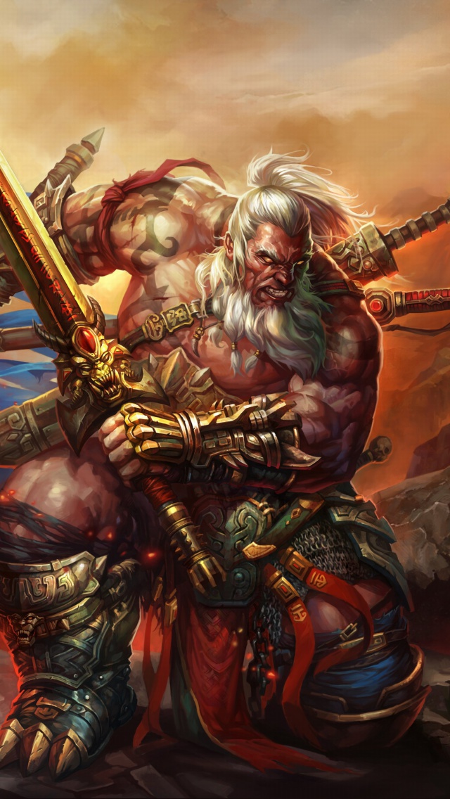 Fondo de pantalla Barbarian - Diablo III 640x1136