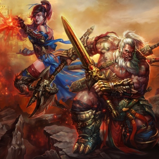 Barbarian - Diablo III Background for 2048x2048