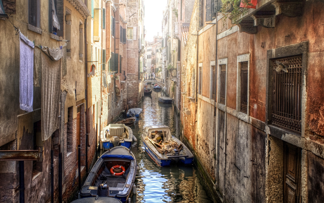 Fondo de pantalla Canals of Venice Painting 1280x800