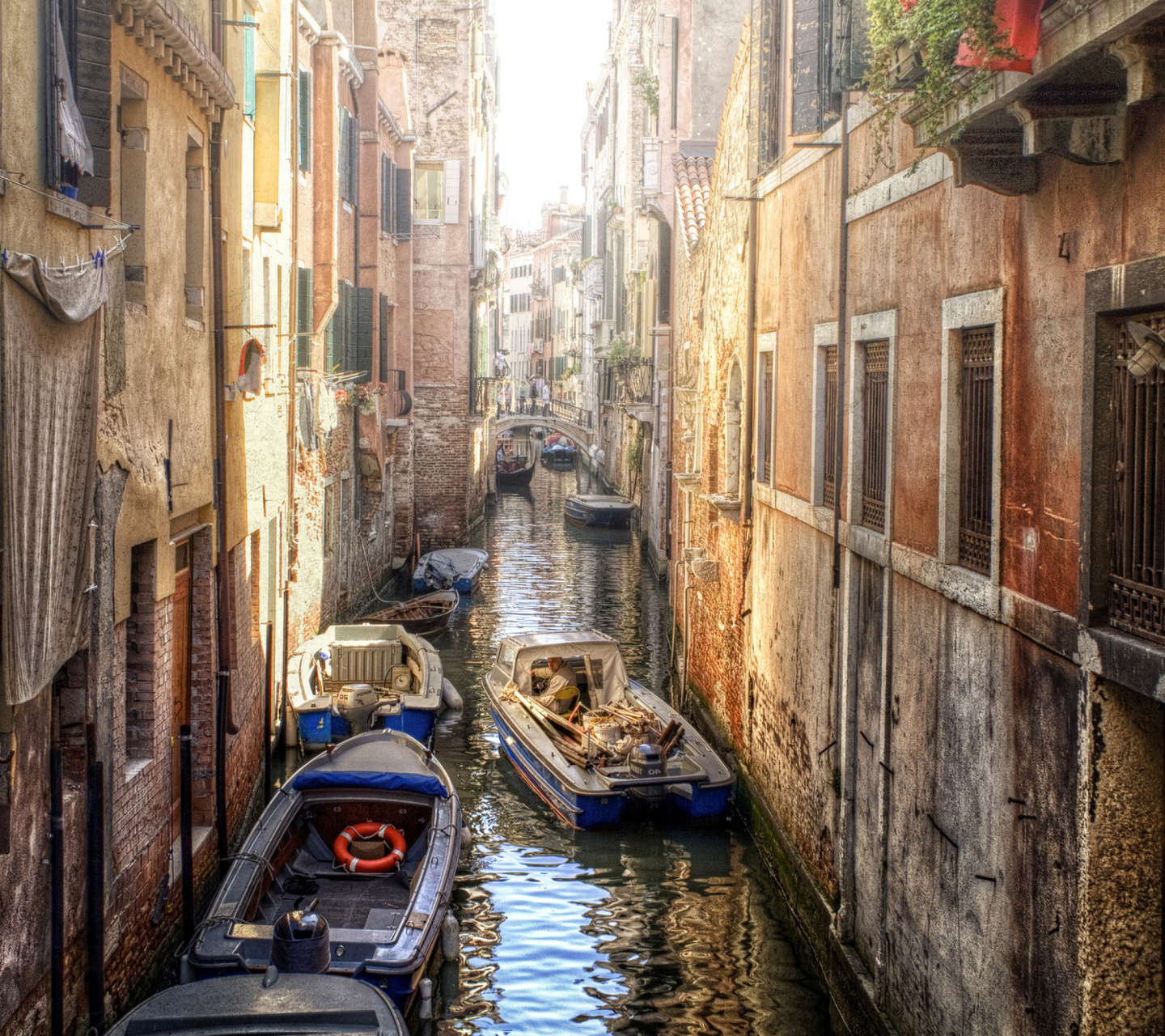 Das Canals of Venice Painting Wallpaper 1440x1280