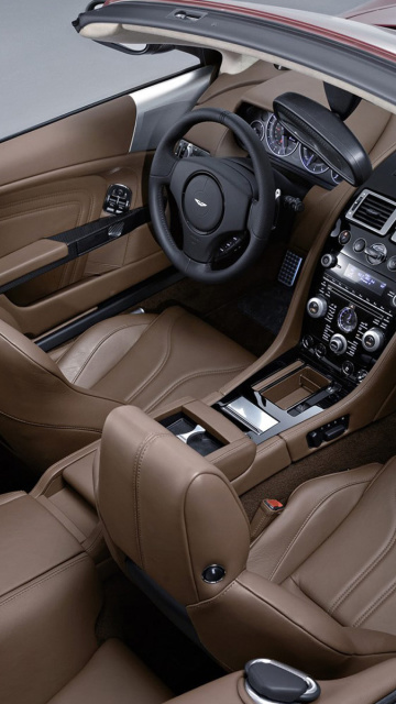 Das Aston Martin DBS Interior Wallpaper 360x640