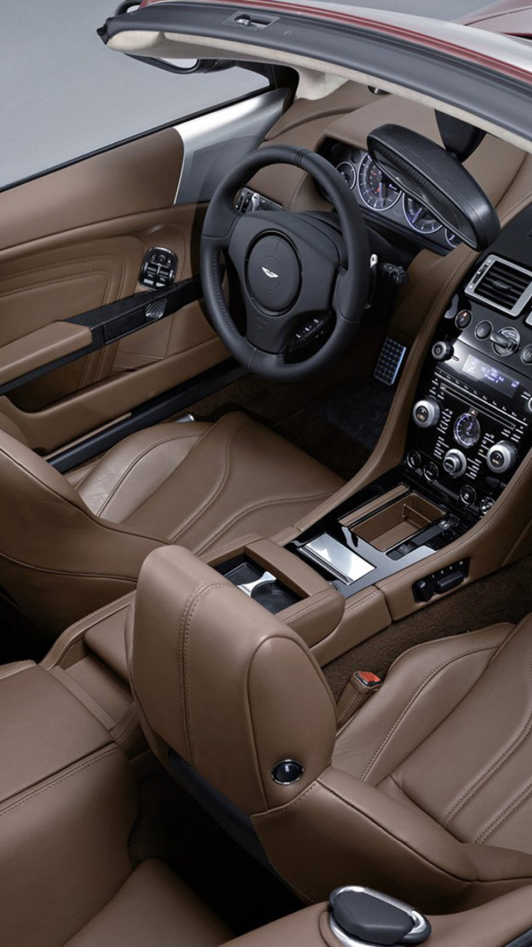 Fondo de pantalla Aston Martin DBS Interior 750x1334