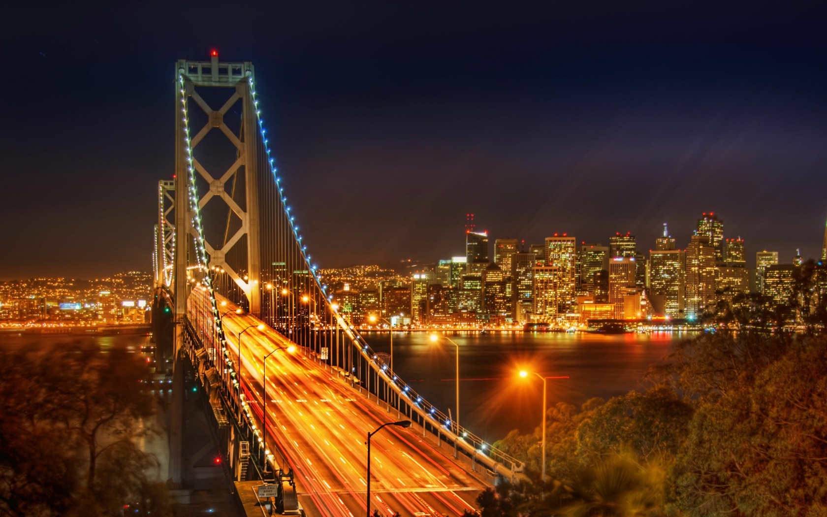Обои San Francisco Oakland Bay Bridge 1680x1050