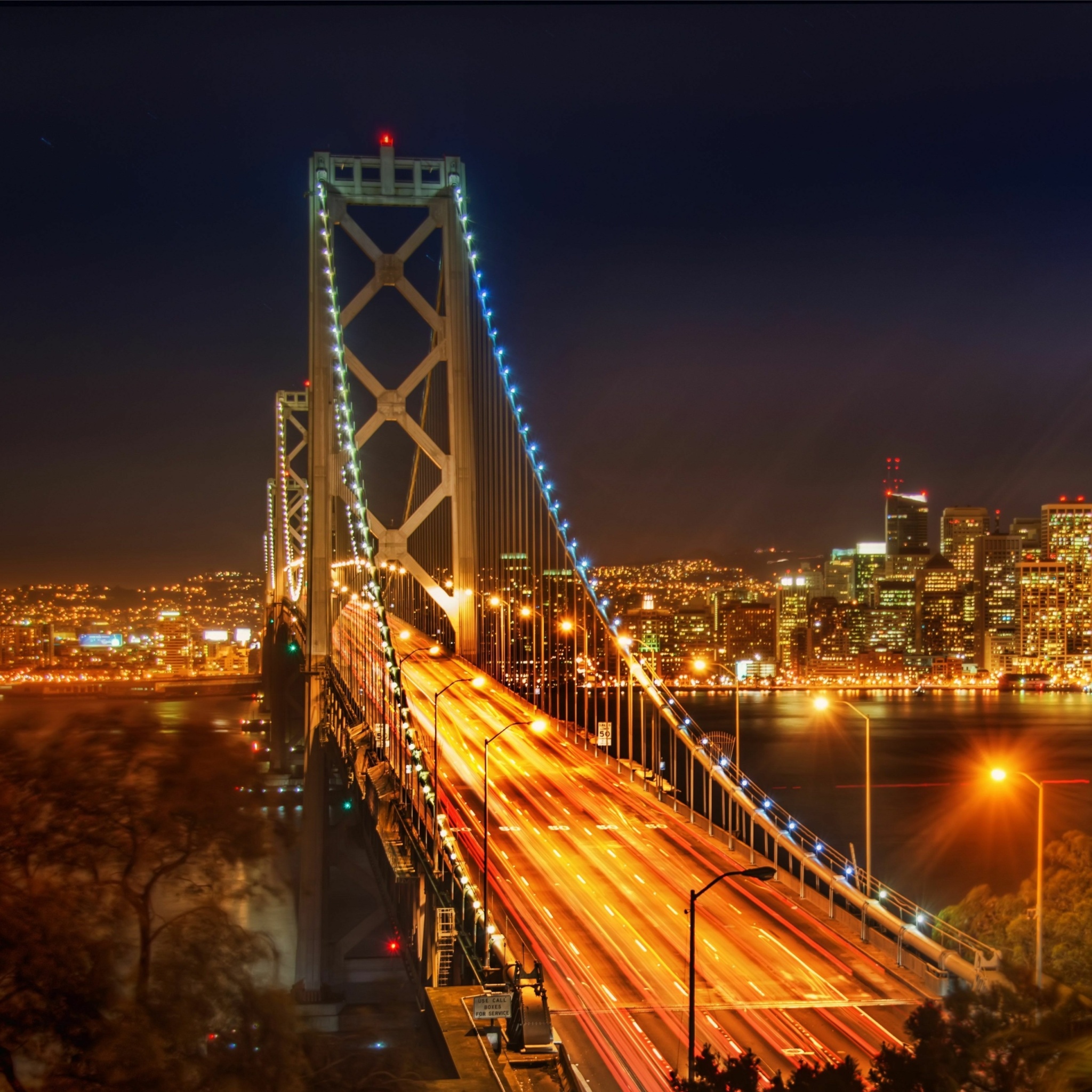 Das San Francisco Oakland Bay Bridge Wallpaper 2048x2048