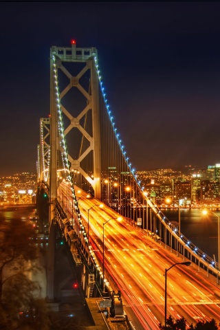 Das San Francisco Oakland Bay Bridge Wallpaper 320x480
