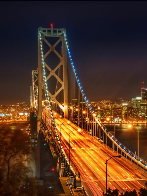 Das San Francisco Oakland Bay Bridge Wallpaper 480x640