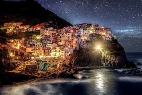 Das Night Italy Coast Wallpaper 480x320