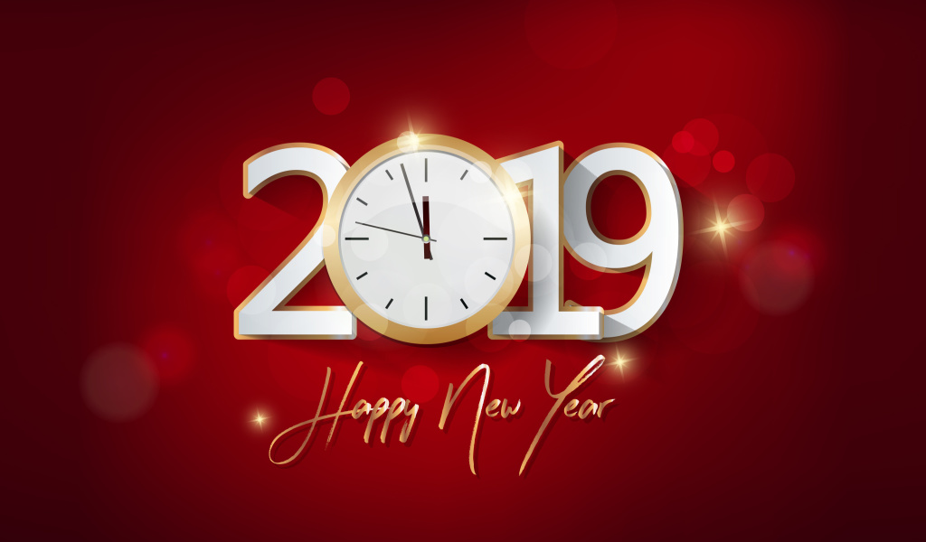 2019 New Year Festive Party wallpaper 1024x600