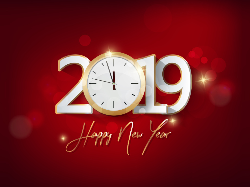 2019 New Year Festive Party wallpaper 1024x768