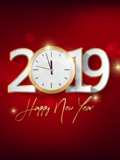 Das 2019 New Year Festive Party Wallpaper 240x320