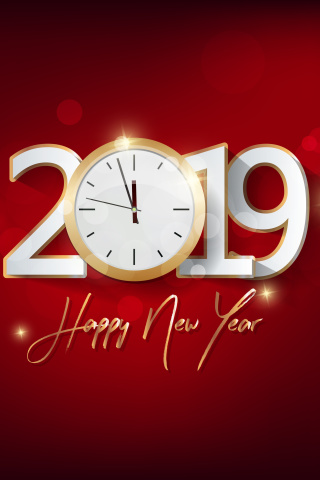 2019 New Year Festive Party wallpaper 320x480