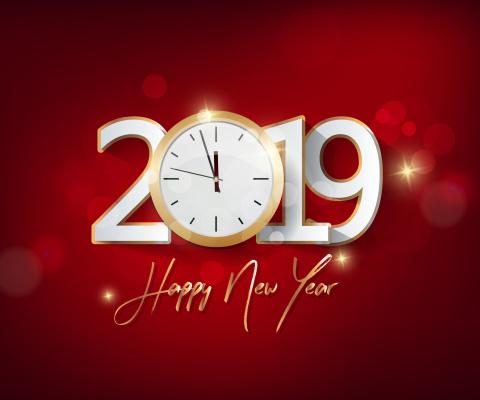 2019 New Year Festive Party wallpaper 480x400