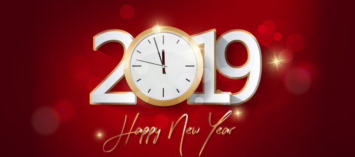 2019 New Year Festive Party wallpaper 720x320