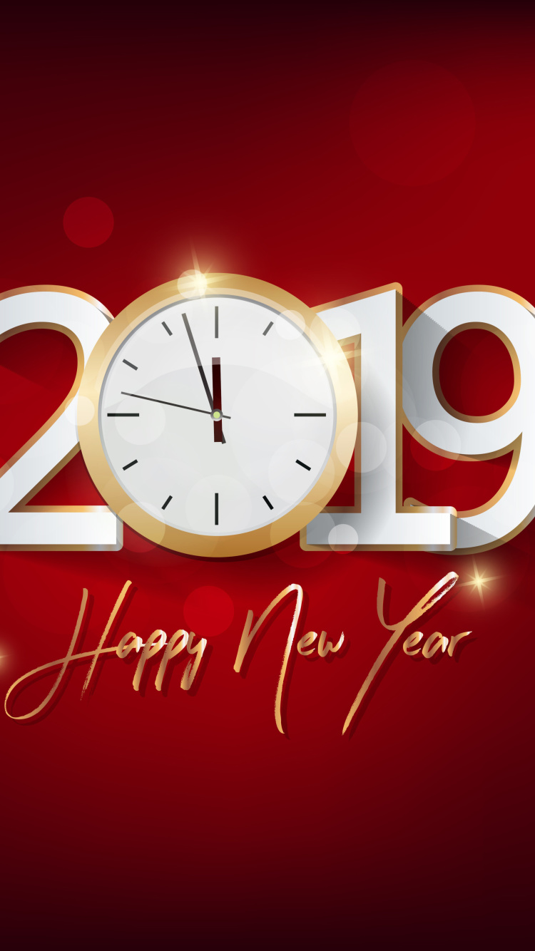 2019 New Year Festive Party wallpaper 750x1334