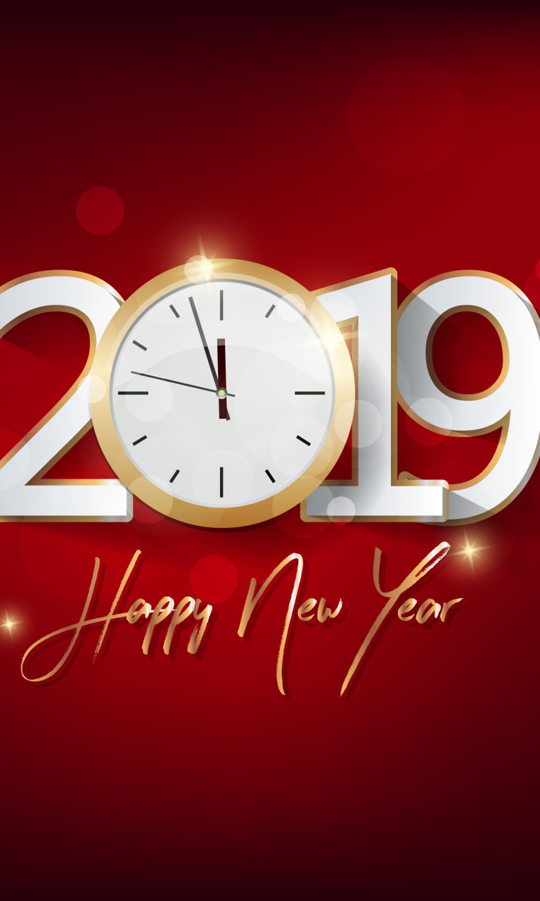 2019 New Year Festive Party wallpaper 768x1280