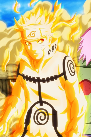 Uzumaki Naruto shippuden with Uchiha Sasuke screenshot #1 320x480