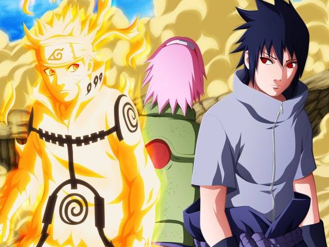 Uzumaki Naruto shippuden with Uchiha Sasuke screenshot #1 640x480