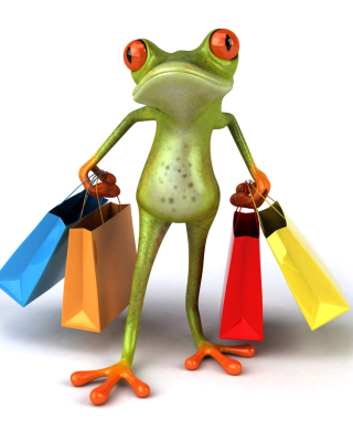 3D Frog Shopping - Obrázkek zdarma pro LG Glance
