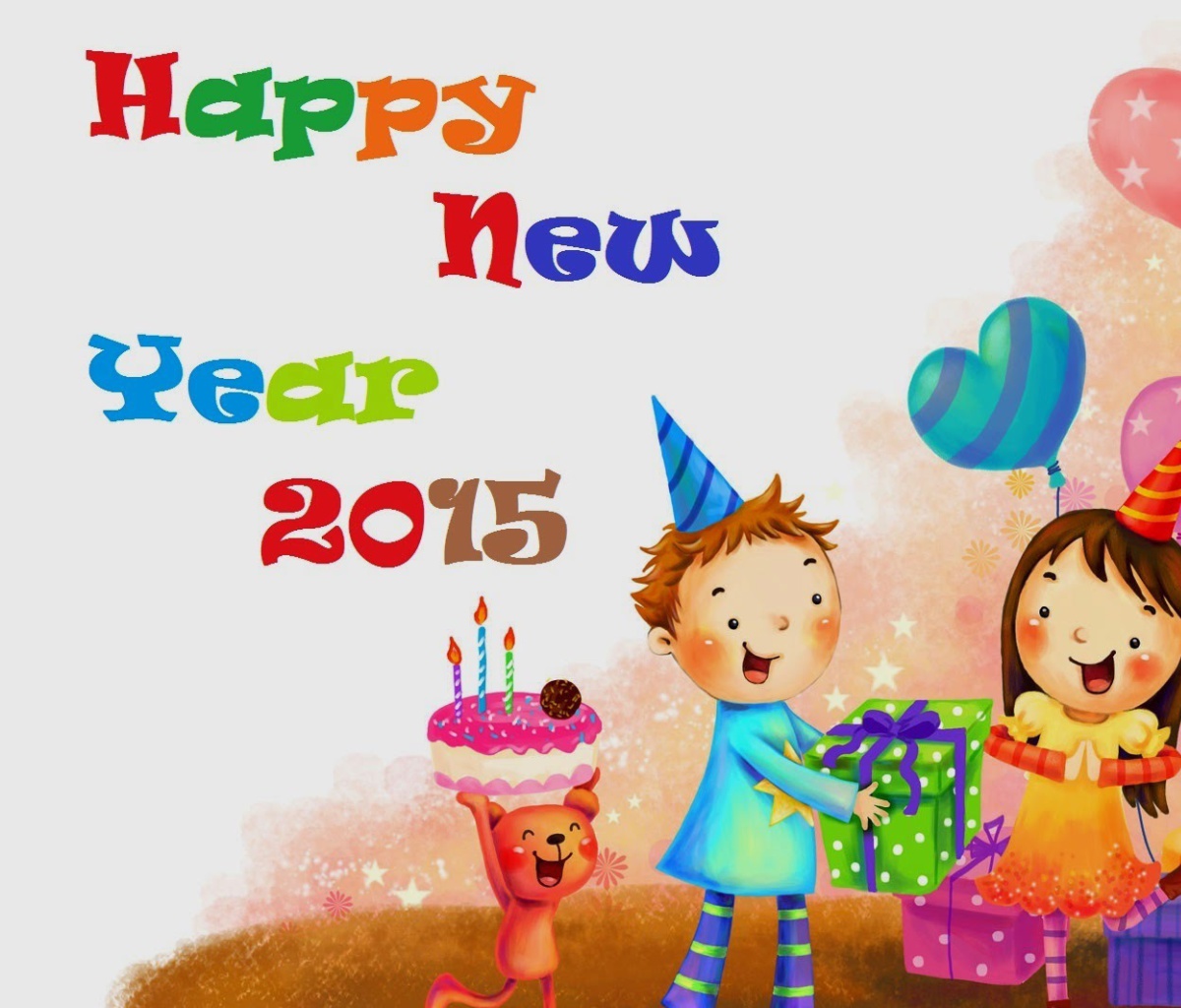 Das Happy New Year Childhood Wallpaper 1200x1024