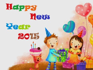 Das Happy New Year Childhood Wallpaper 320x240