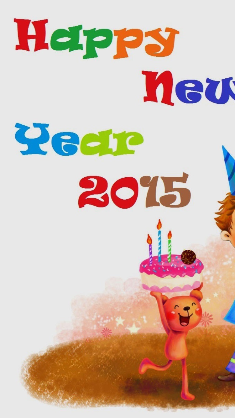 Das Happy New Year Childhood Wallpaper 750x1334