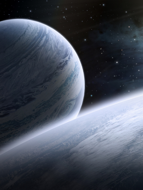 Planet And Stars wallpaper 480x640