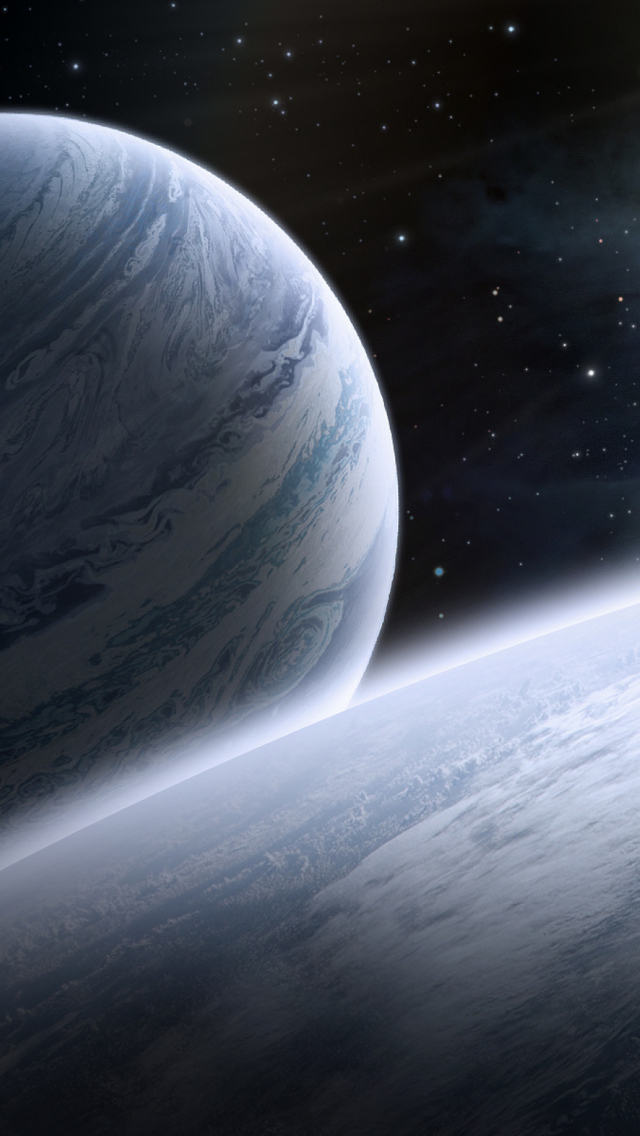 Planet And Stars wallpaper 640x1136