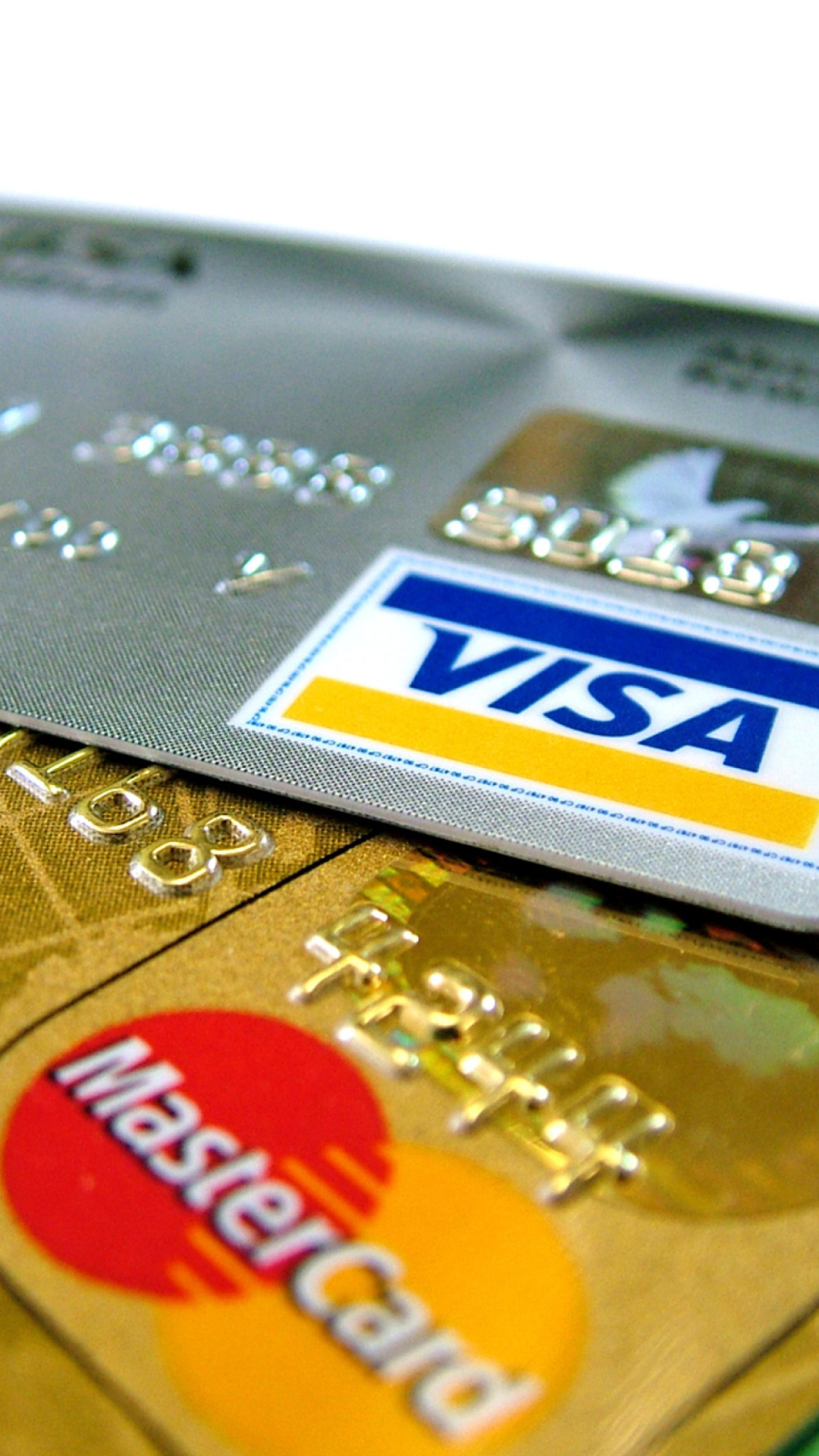 Fondo de pantalla Plastic Money Visa And MasterCard 1080x1920