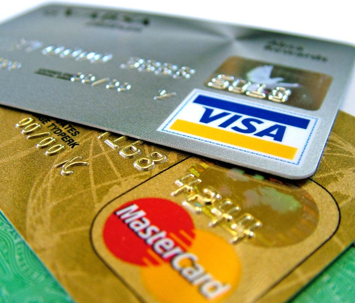 Fondo de pantalla Plastic Money Visa And MasterCard 1200x1024