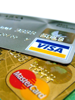 Plastic Money Visa And MasterCard wallpaper 240x320