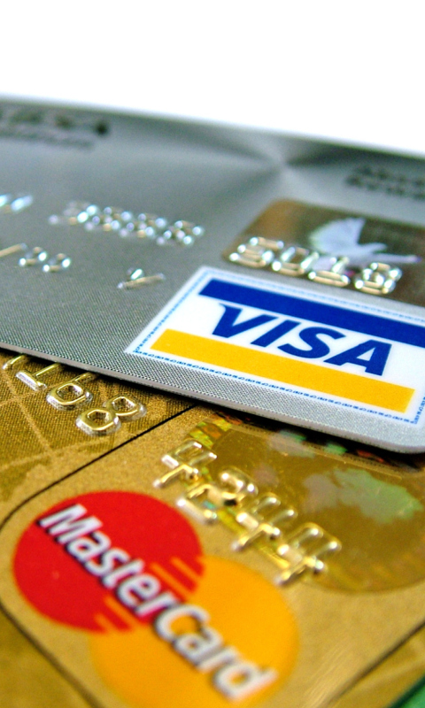 Das Plastic Money Visa And MasterCard Wallpaper 480x800