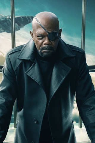 Nick Fury Captain America The Winter Soldier wallpaper 320x480
