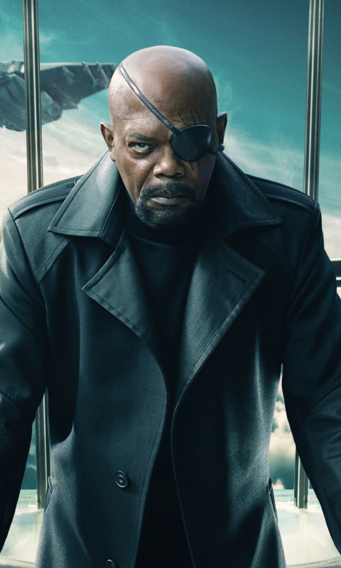 Nick Fury Captain America The Winter Soldier wallpaper 480x800