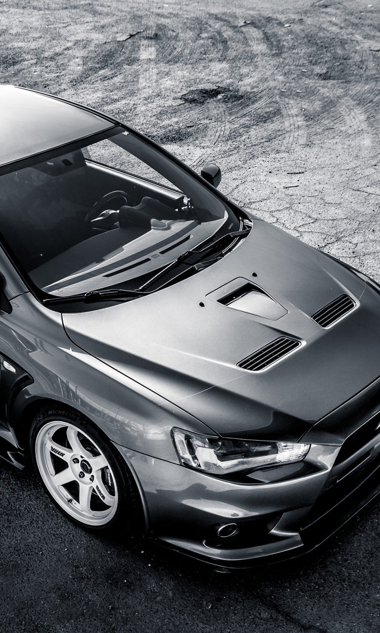 Обои Mitsubishi Lancer Evolution 768x1280