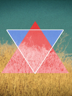 Das Triangle in Grass Wallpaper 240x320