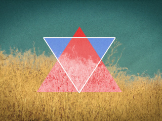 Обои Triangle in Grass 320x240